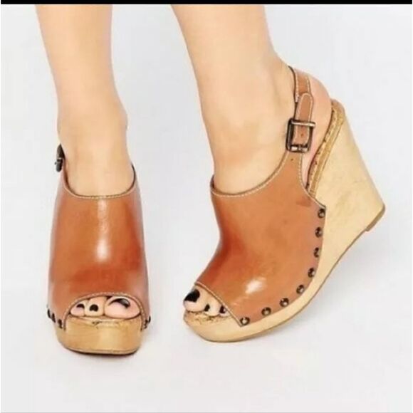 Sam Edelman Camilla wood Wedge 8.5 - Picture 1 of 11